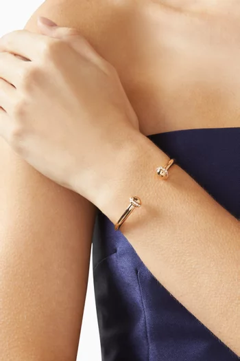 Possession Diamond Open Bangle Bracelet in 18kt Rose Gold