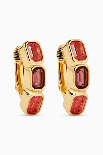 أقراط نصف دائرية بمشبك من الثمانينيات