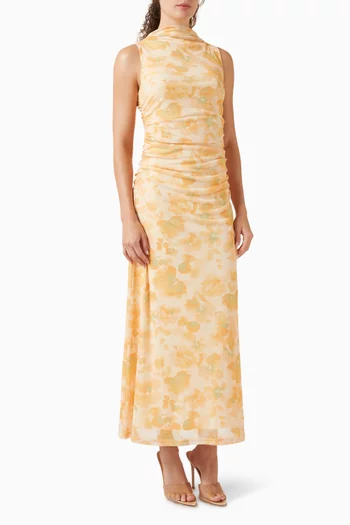 Claire Midi Dress in Mesh