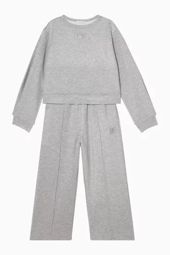 Logo Wide-leg Sweatpants in Cotton