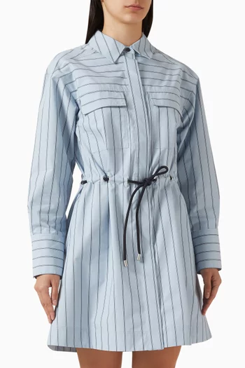 Belted Shirtdress in Cotton Blend