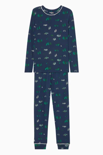Tree-print Pyjama Set in Modal