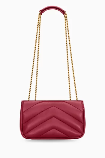 حقيبة كتف لولو ميني بسلسلة جلد ماعز مبطن