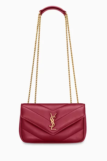 حقيبة كتف لولو ميني بسلسلة جلد ماعز مبطن