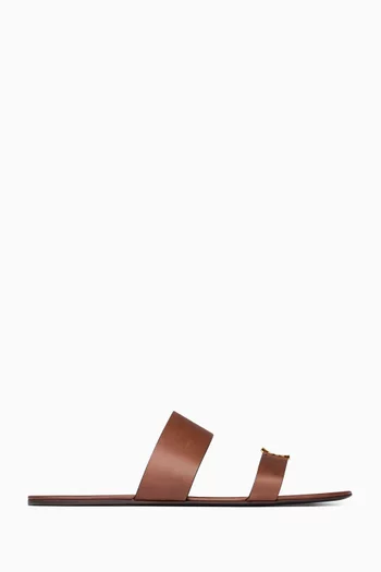 Babylone Slides in Smooth Leather