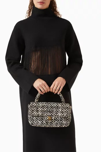 حقيبة بيد علوية وتطريز بالترتر من التسعينيات تويد