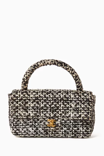 حقيبة بيد علوية وتطريز بالترتر من التسعينيات تويد