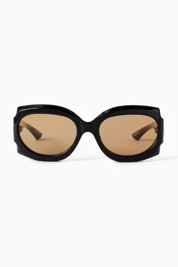 Loveliness Round Sunglasses in Polymer