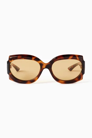 Loveliness Round Sunglasses in Polymer