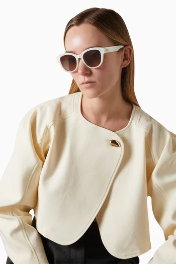 Majestic Cat-eye Sunglasses in Polymer