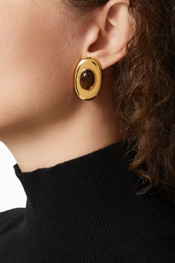Marisol Stud Earrings in 24kt Gold-plated Brass