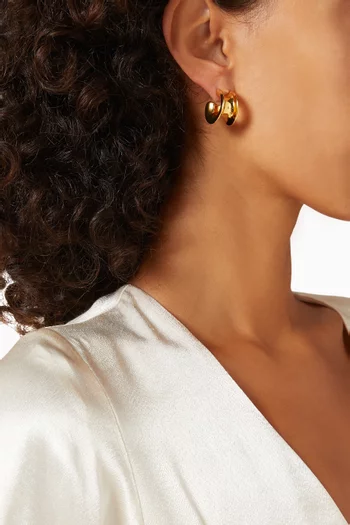 Chloe Hoop Earrings in 24kt Gold-plated Brass
