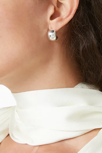 Azur Everyday Hoop Earrings in Silver-plated Brass