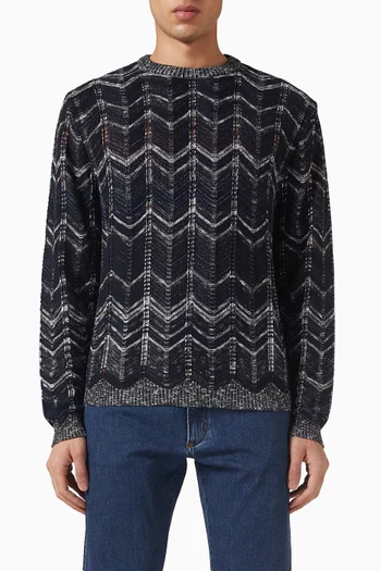 سترة سهلة الارتداء بنقشة شيفرون قطن