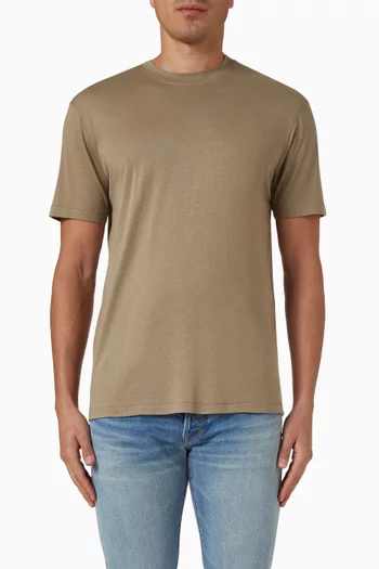 Crew Neck T-shirt in Lyocell & Cotton