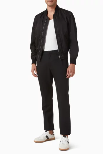 Bomber Jacket in Technical Silk-poplin