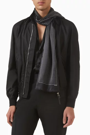 Polka Dot Scarf in Mulberry Silk