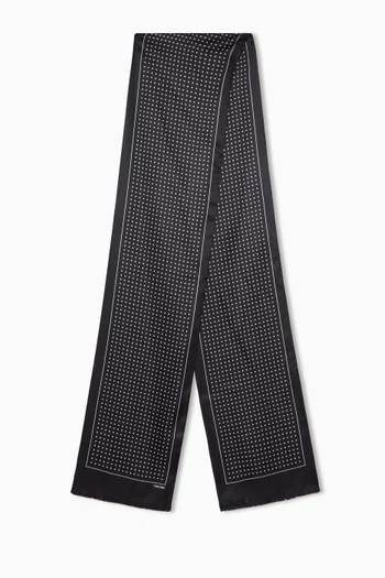 Polka Dot Scarf in Mulberry Silk