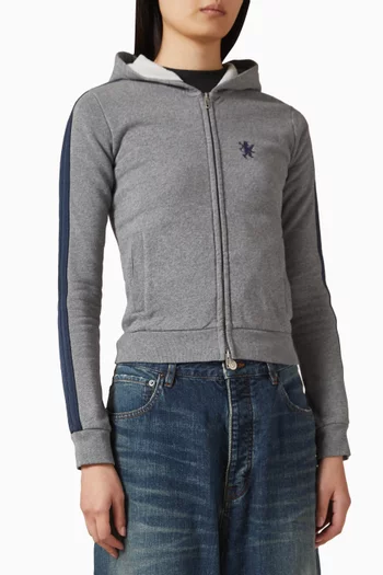 Lion Zip Hoodie in Dry-fleece