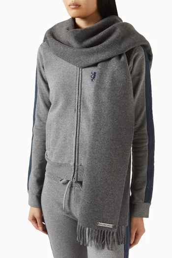 Logo Scarf in Cashmere Wool
