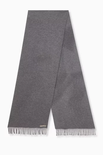 Logo Scarf in Cashmere Wool