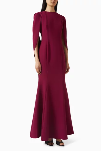 فستان واسع بشال