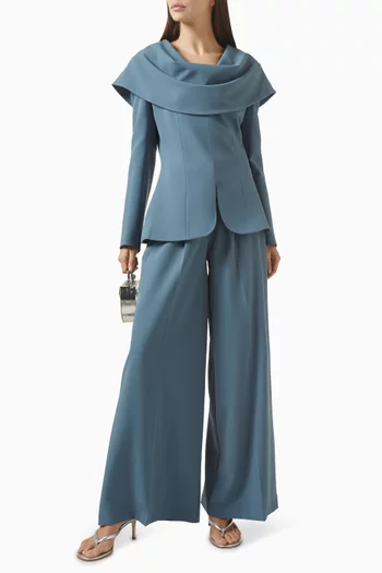 بنطال بقصة ساق واسعة