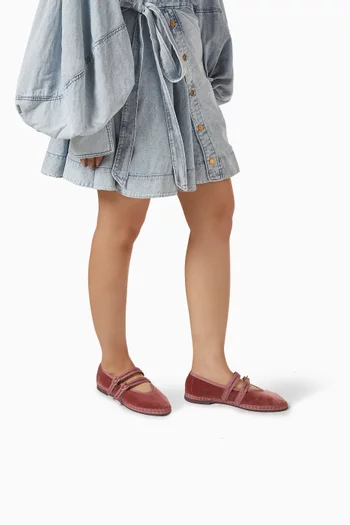 Claire Ballerina Flats in Velvet