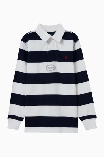 Striped Rugby Shirt in Cotton