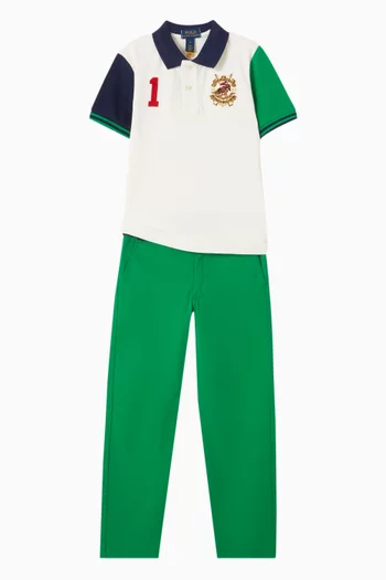 تي شيرت بولو مقسم بألوان