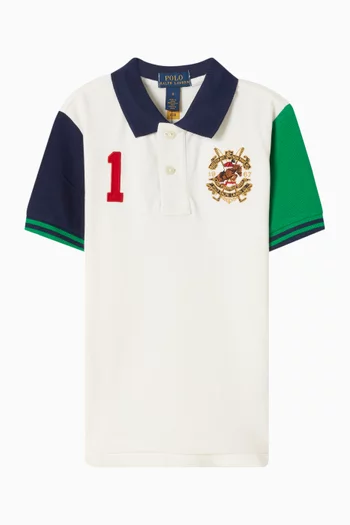 تي شيرت بولو مقسم بألوان