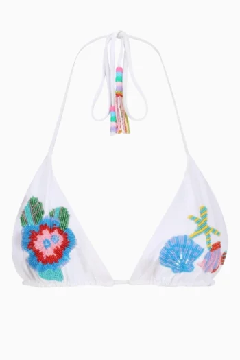 Hibiscus Triangle Bikini Top