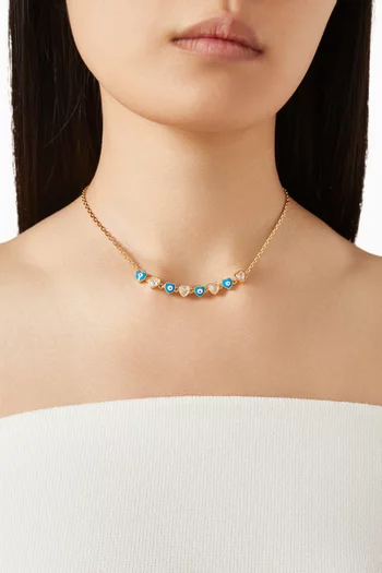 Good Vibes Only Necklace in 18kt Gold-plated Brass