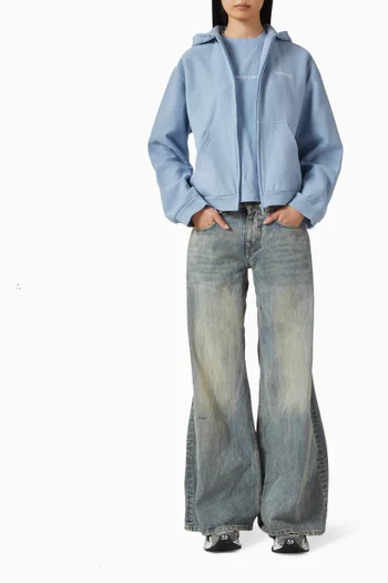 Zip-up Hoodie in Dry Fleece