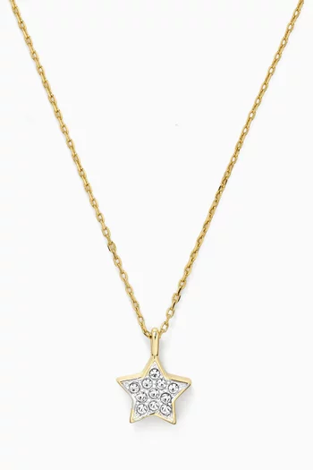 Star Pavé Mini Charm Necklace in 18kt Gold-plated Metal