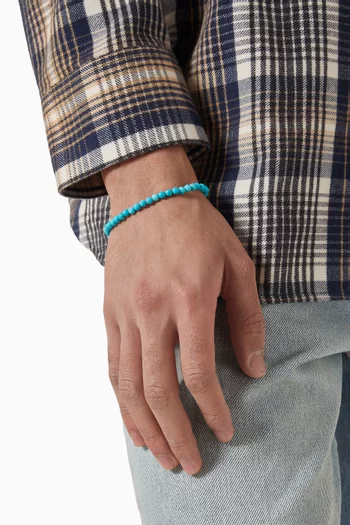 سوار بخرز فيروز فضة إسترلينية