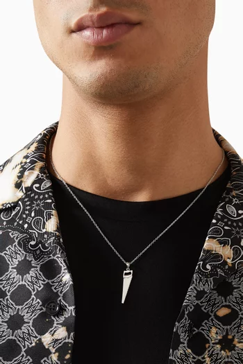 قلادة بتصميم منشار فضة إسترلينية