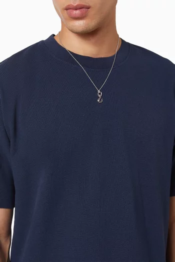 قلادة بتصميم مشبك فضة إسترلينية