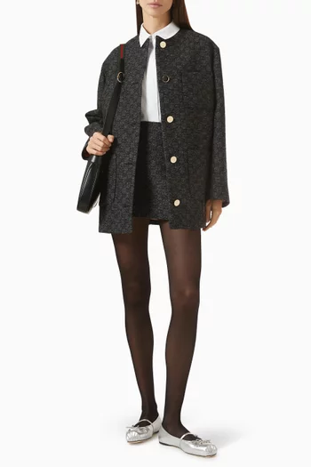 Mini Skirt in GG Boutonné Wool Tweed