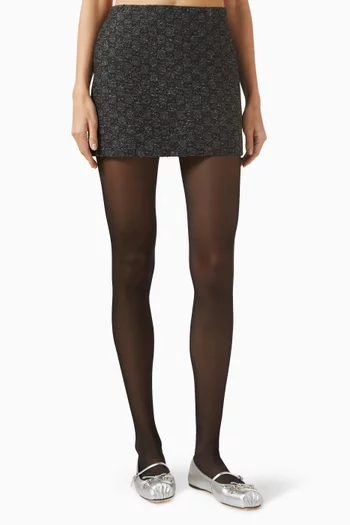 Mini Skirt in GG Boutonné Wool Tweed