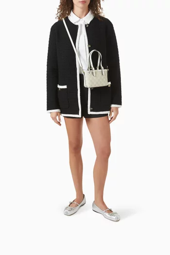 حذاء باليرينا بحلية لجام الحصان وكعب مسطح جلد لامع