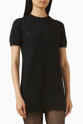 GG Crystal Mini Dress in Wool