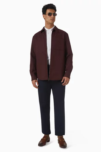 جاكيت بسحّاب بنقشة حرفي GG قنب