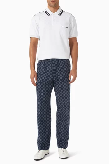 بنطال بنقشة حرفي GG فلانيل ناعم