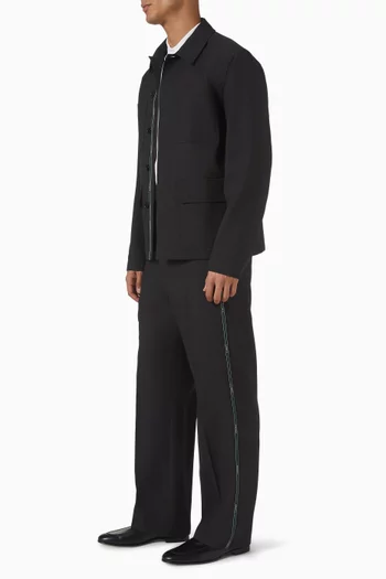 Selvedge Detail Pants in Wool