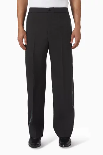 Selvedge Detail Pants in Wool