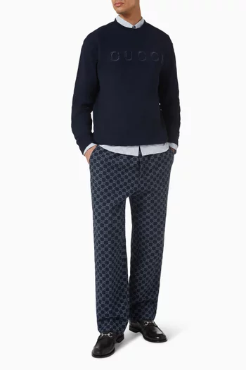 Embroidered Logo Sweatshirt in Cotton