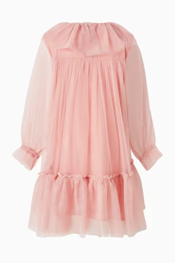 فستان بعقدة تول