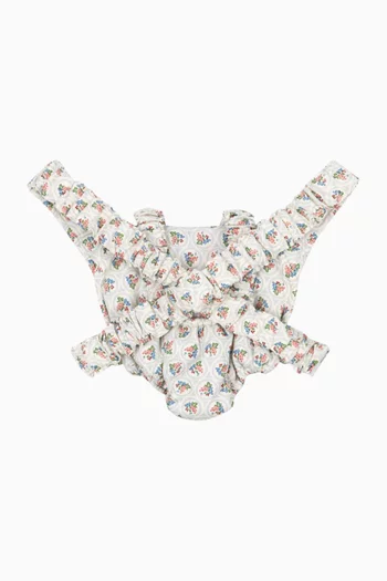 حامل دمى مزين بتطريزات فواكه