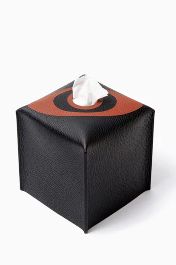 Talisman Tissue Box in Leather